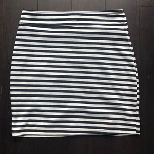 Francesca’s Navy and white stripe skirt